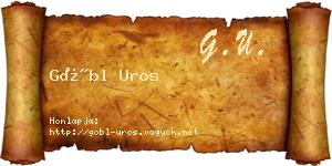 Göbl Uros névjegykártya